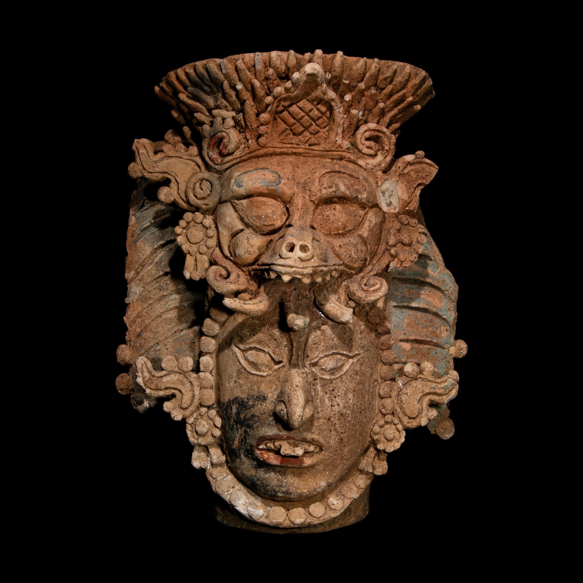 A Maya Terracotta Incense Burner