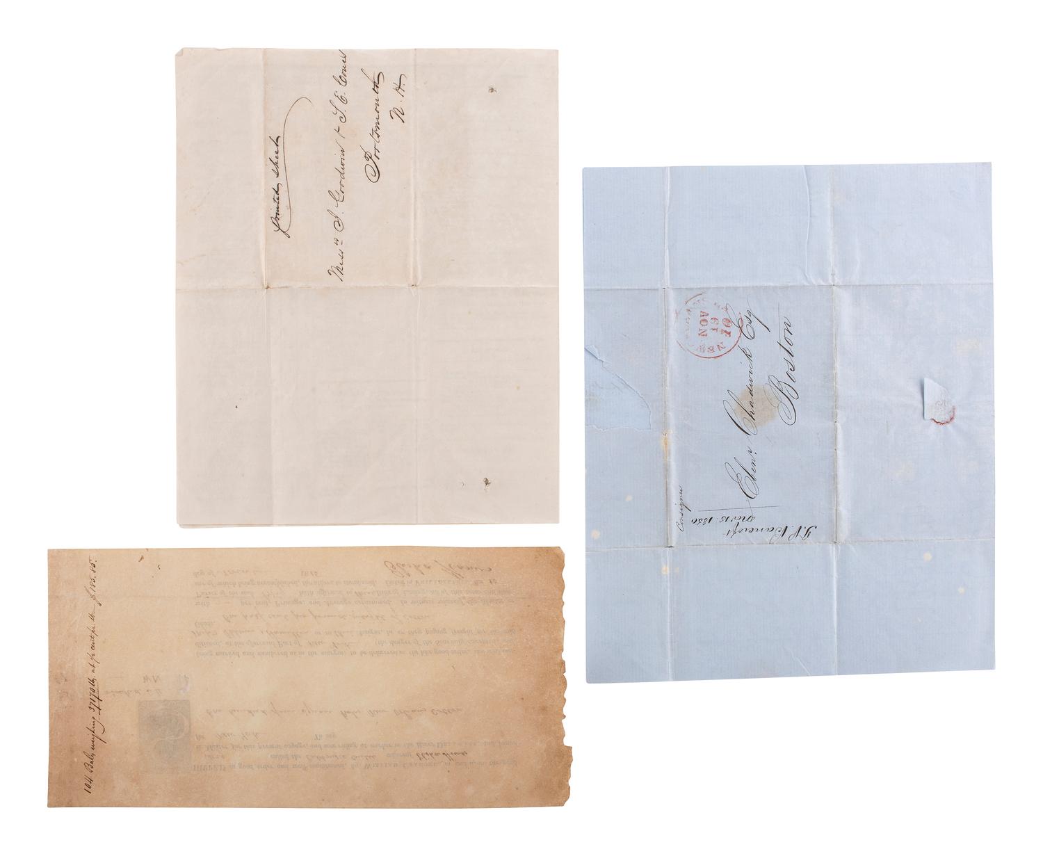 [AGRICULTURE - COTTON.] A group of three early 19th-century documents related to Southern cotton production, comprising: