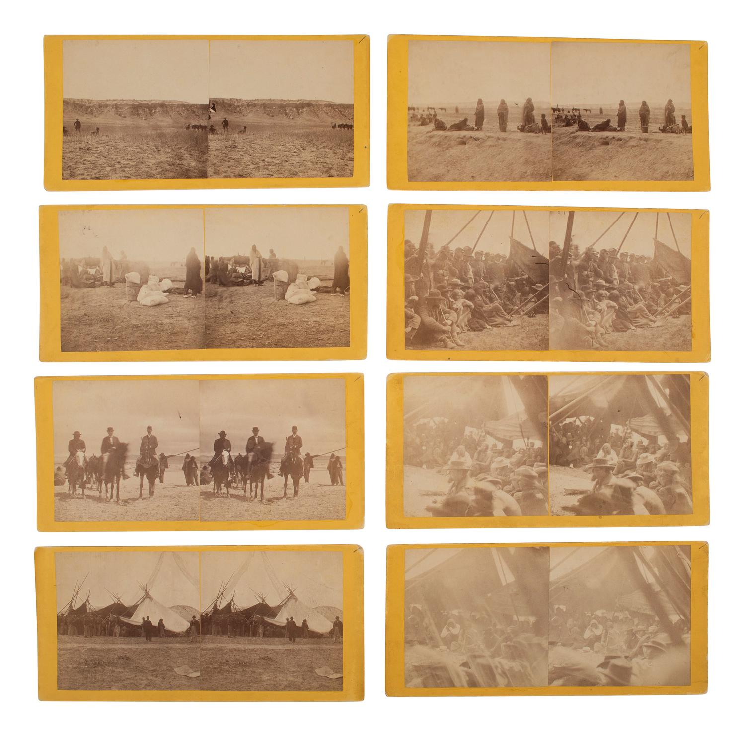 [NATIVE AMERICANS]. GARDNER (1821-1882), Alexander, photographer. An exceptional group of 32 Fort Laramie Treaty stereoviews. Fort Laramie, Wyoming Territory, 1868.
