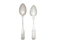 A Group of Eleven American Coin Silver Table Spoons
