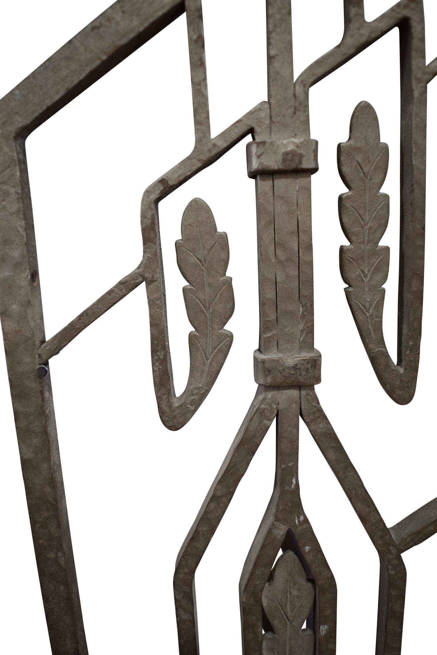 A Wrought Iron Baluster 10" W x .5" D x 38.25" H — United States, Early 20th Century