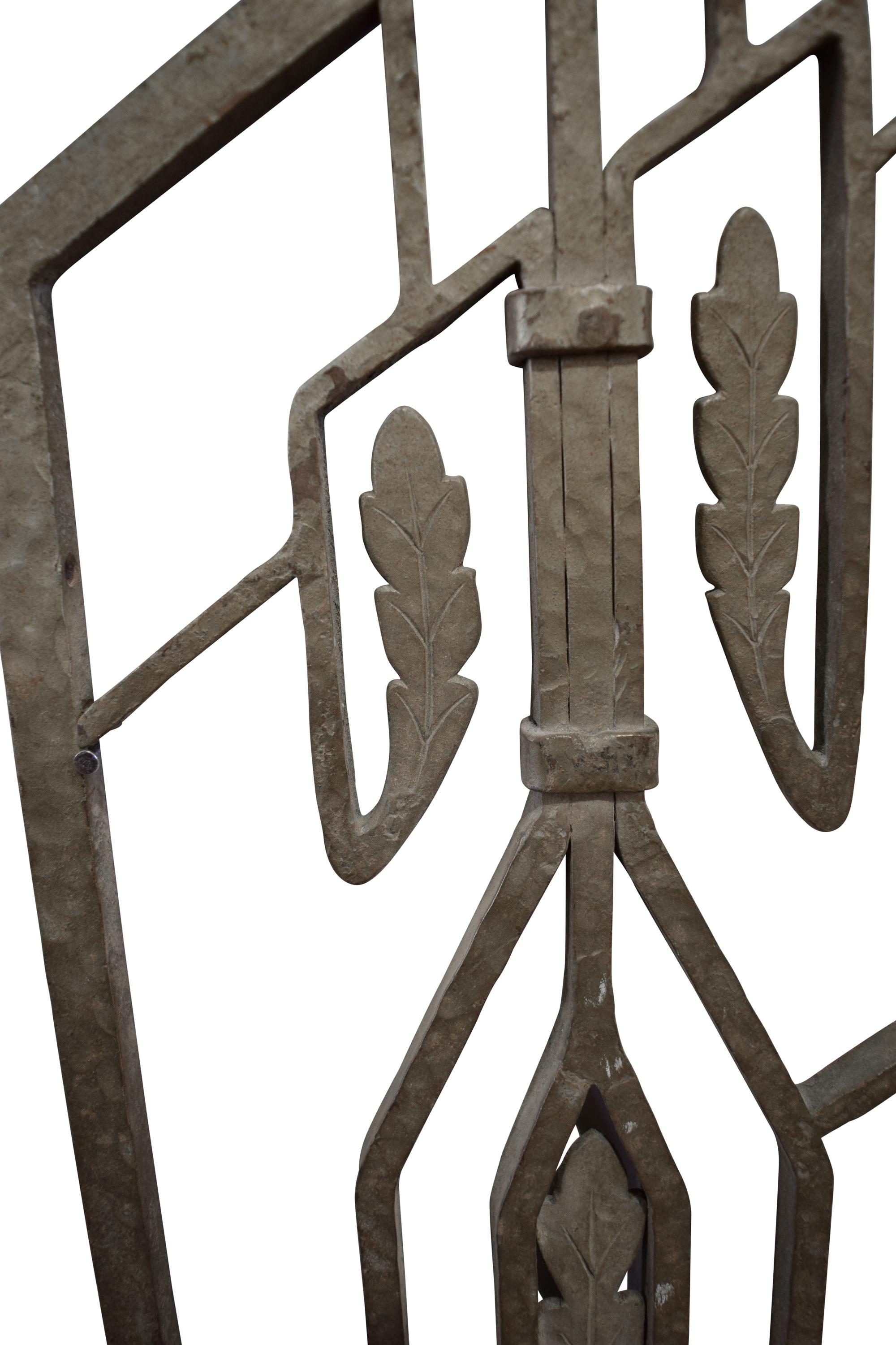 A Wrought Iron Baluster 10" W x .5" D x 38.25" H — United States, Early 20th Century