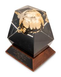 A 1985 Gold Helmet National Awards NFL Coach of the Year Award Trophy Presented to Mike Ditka Formerly Displayed at Mike Ditka's Restaurant