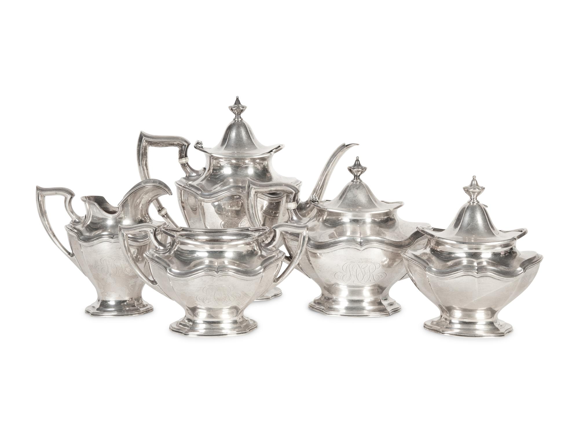 An American Silver Six-Piece Tea and Coffee Service