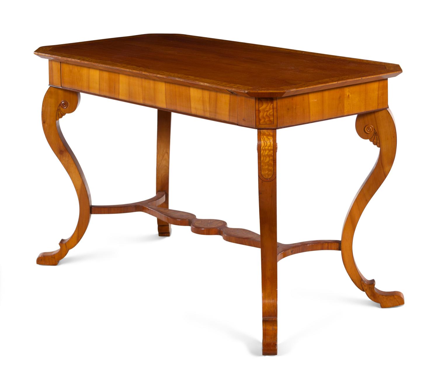 An Austrian Ash and Burl Ash Writing Table