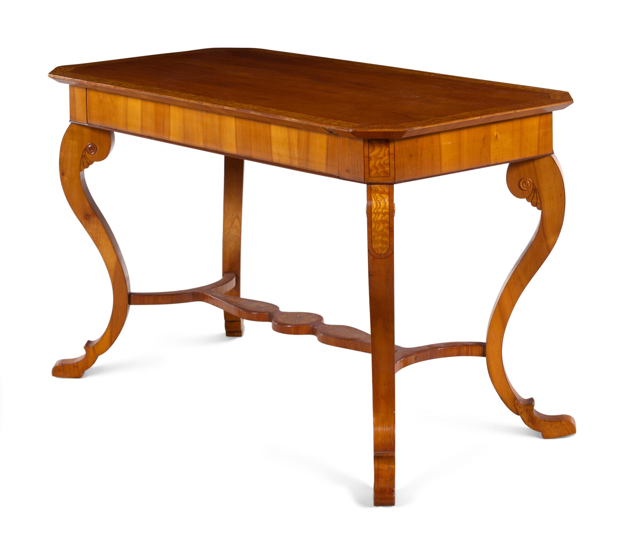 An Austrian Ash and Burl Ash Writing Table