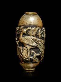 A Bronze Bead-Form Ojime