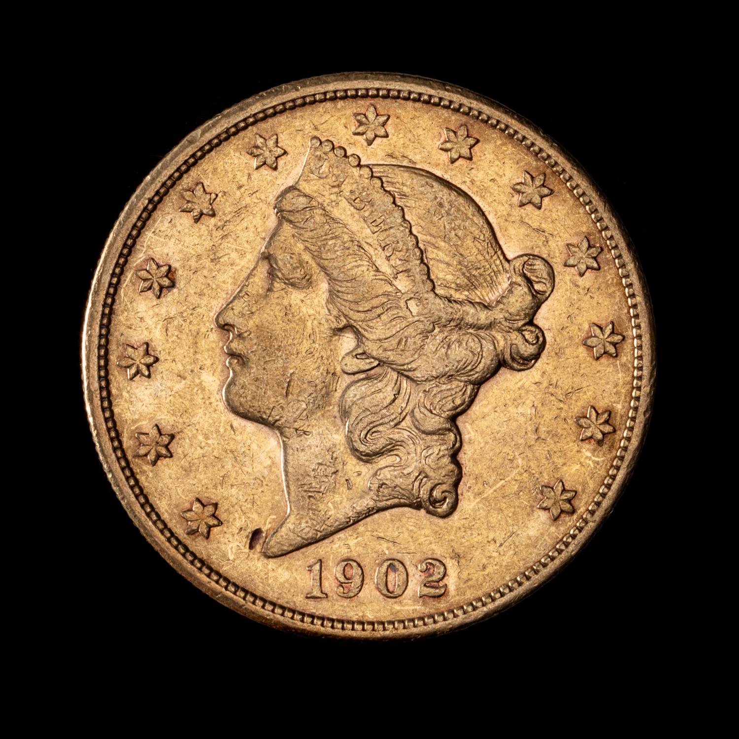 A United States 1902-S Liberty Head $20 Gold Coin