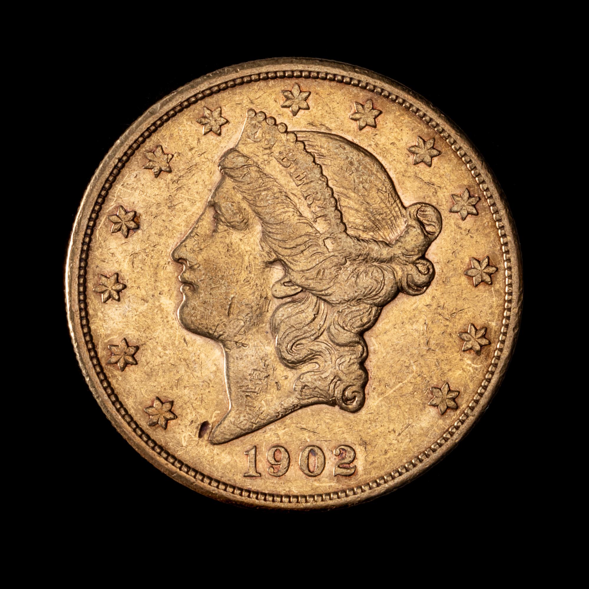 A United States 1902-S Liberty Head $20 Gold Coin