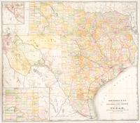 (MAP) Indexed County and Township Map of Texas. Chicago, c. 1904.