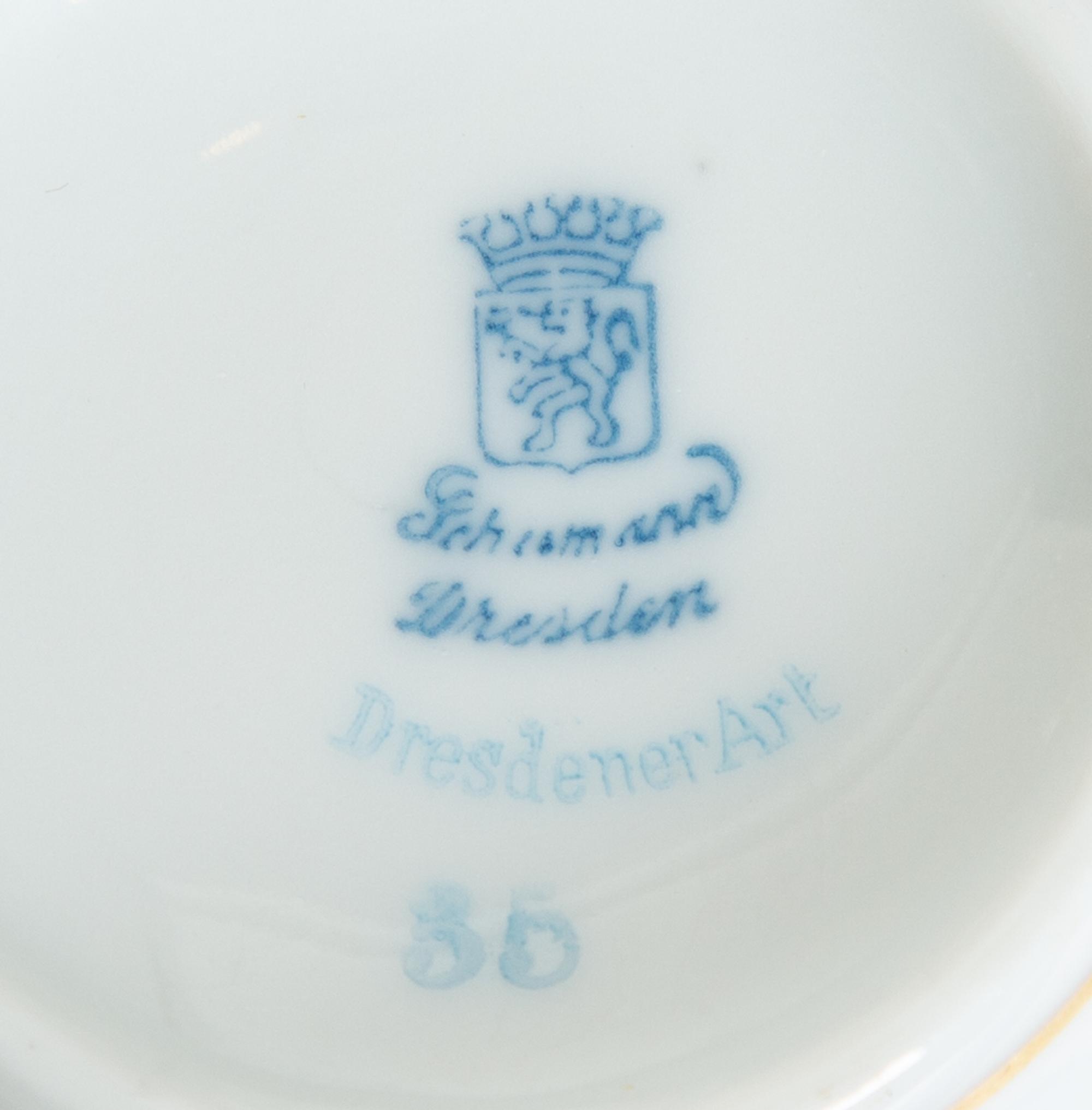 A Schulmann Empress Dresden Flowers Porcelain Dinner Service