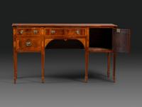 A Federal Inlaid Mahogany Serpentine Front Sideboard