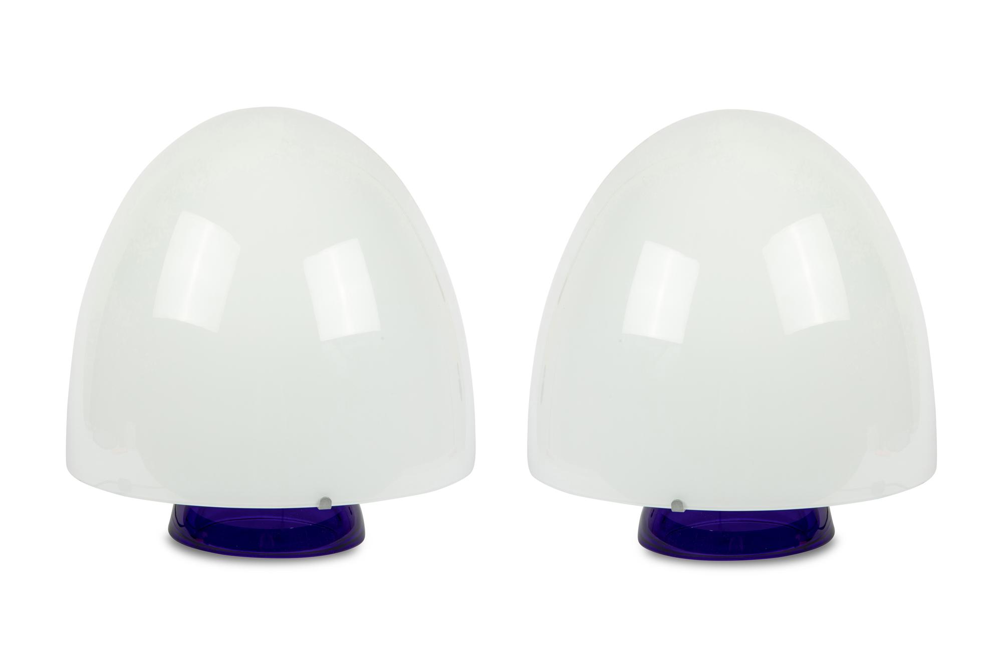 A Pair of Mazzega Murano Glass Table Lamps
