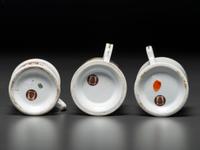 Three Trolley Car Operator's Porcelain Occupational Shaving Mugs