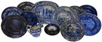 Group of thirteen Staffordshire transferware items various makers, first half 19th century
