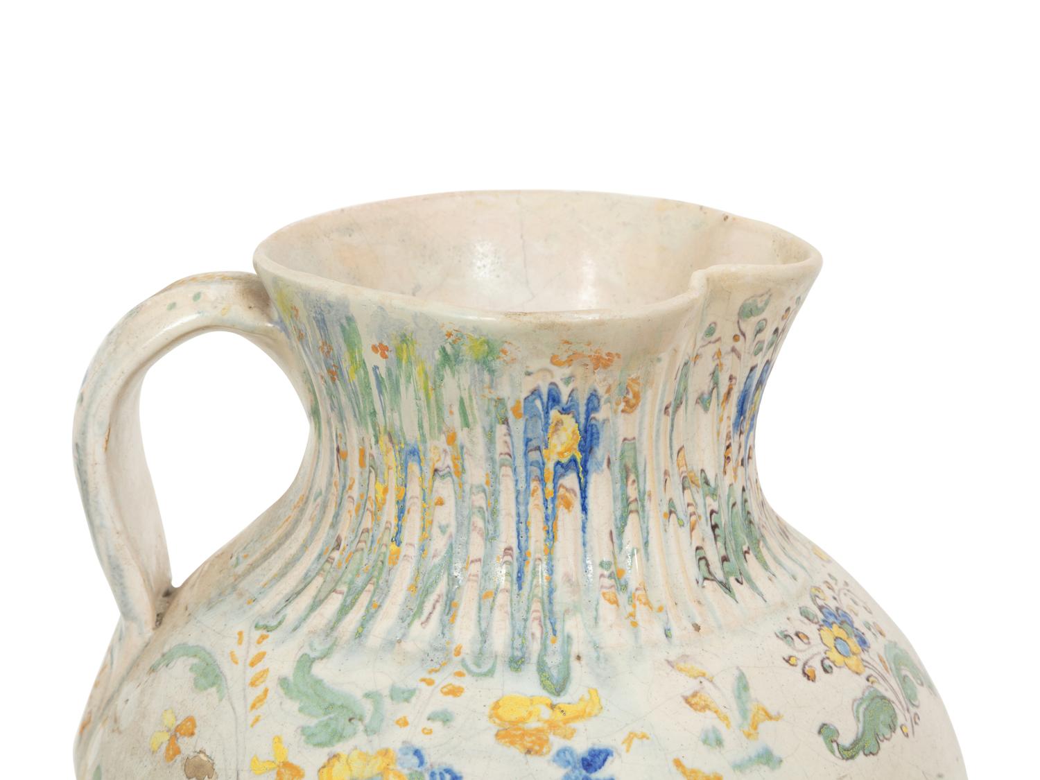 A Spanish Talavera Faience Pitcher