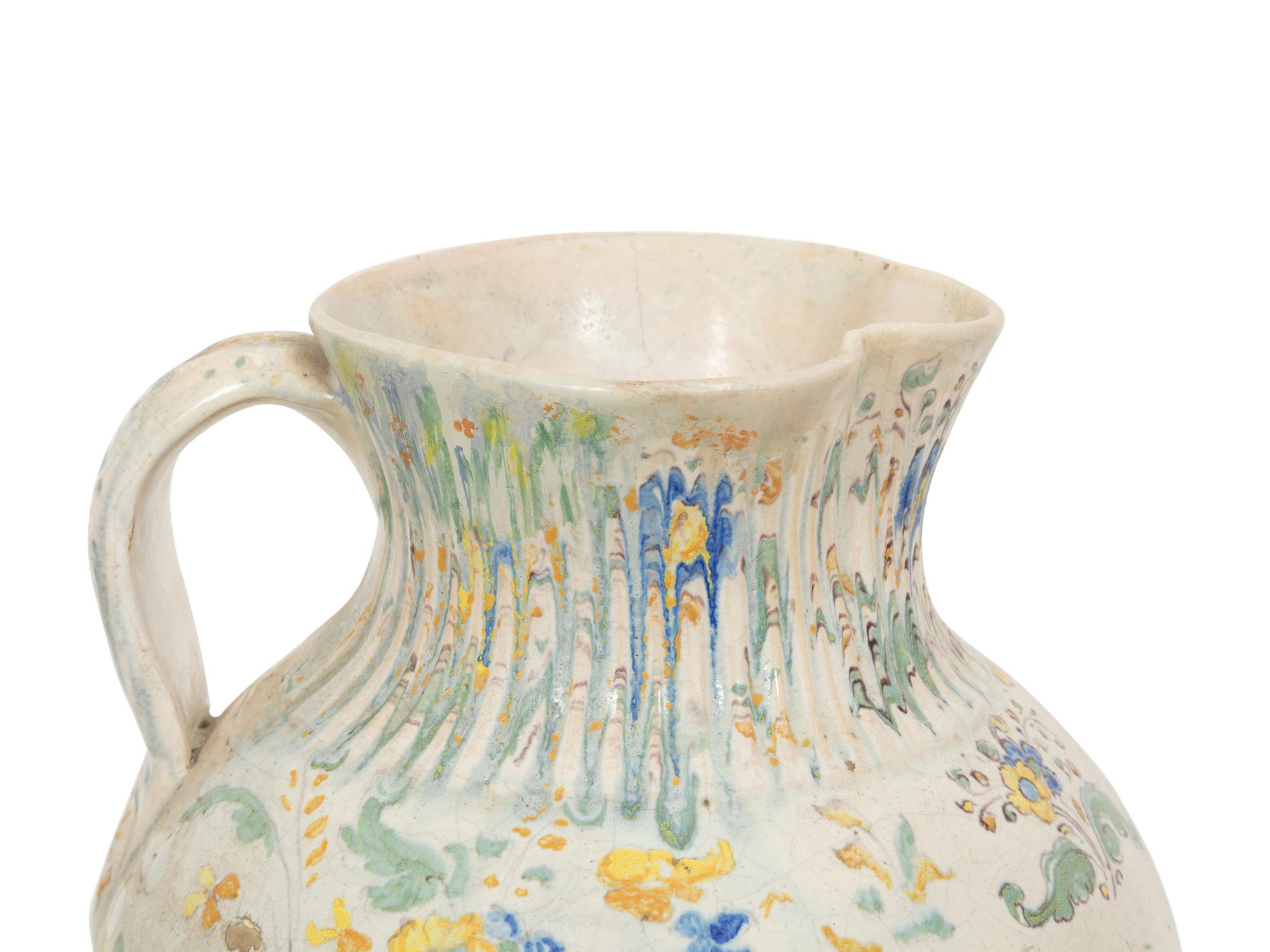 A Spanish Talavera Faience Pitcher