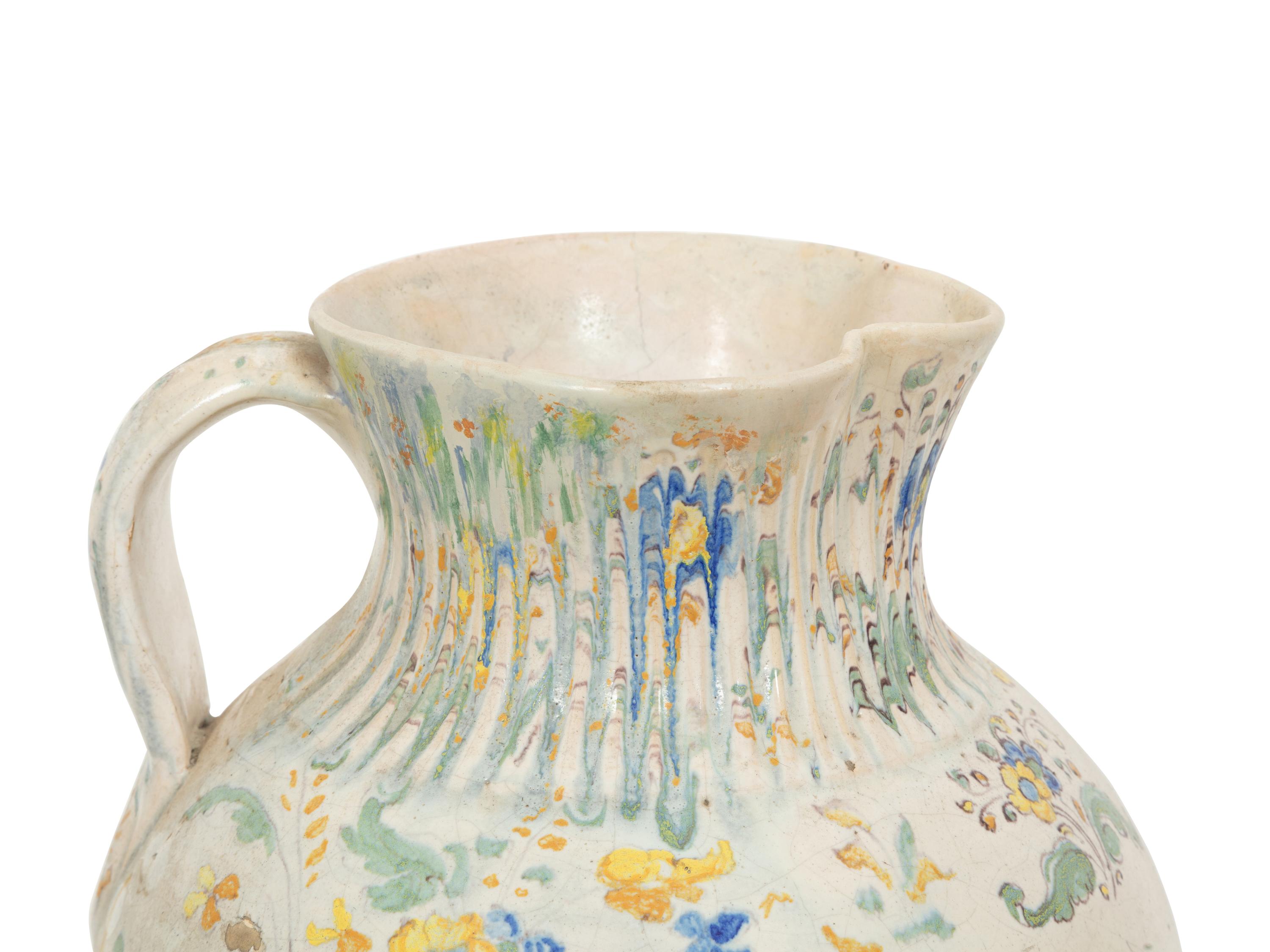 A Spanish Talavera Faience Pitcher