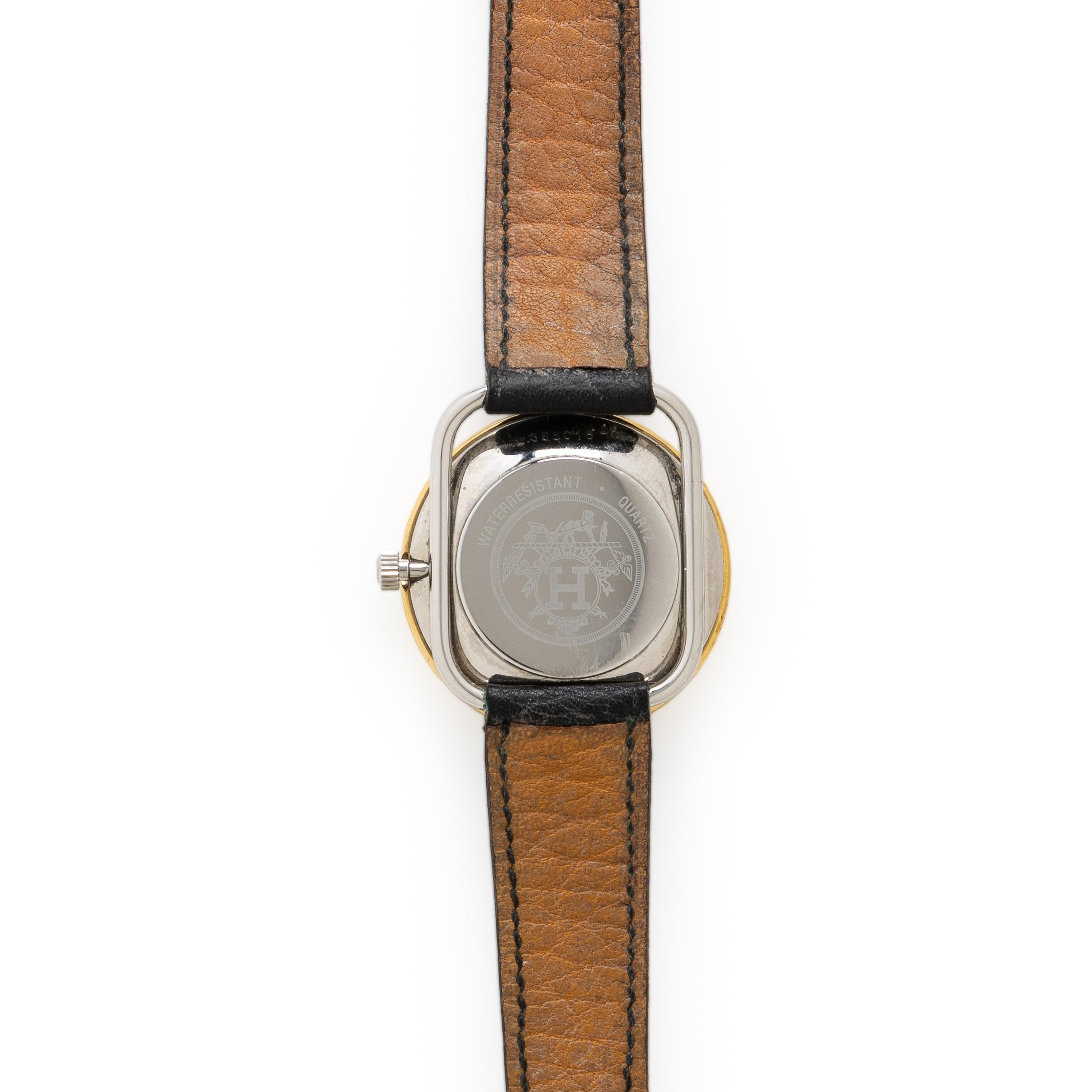 Hermès, Two-Tone Steel 'Arceau' Watch, with Box