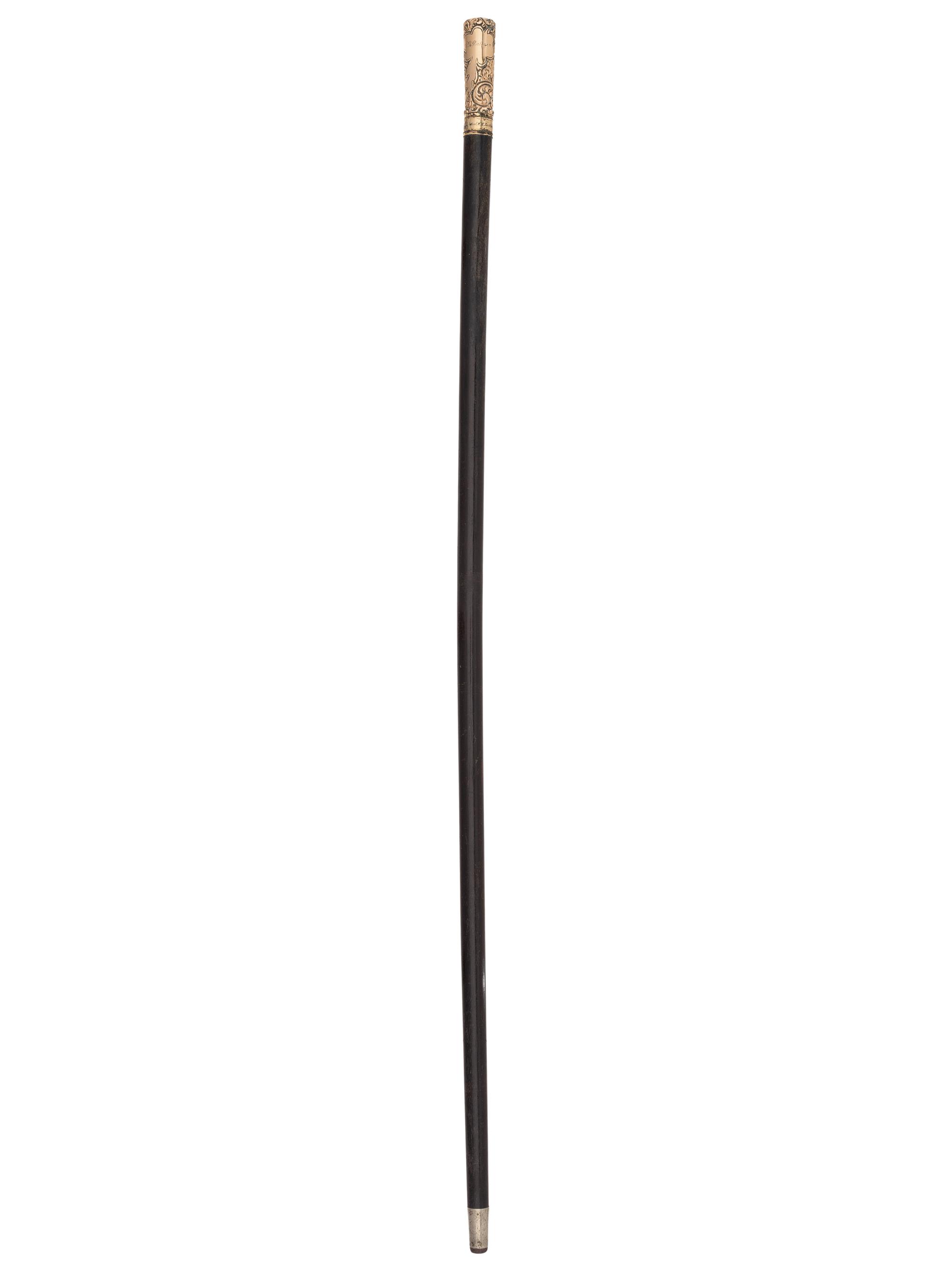 [CIVIL WAR]. Presentation cane identified to Confederate cavalry officer General William H. Jackson.