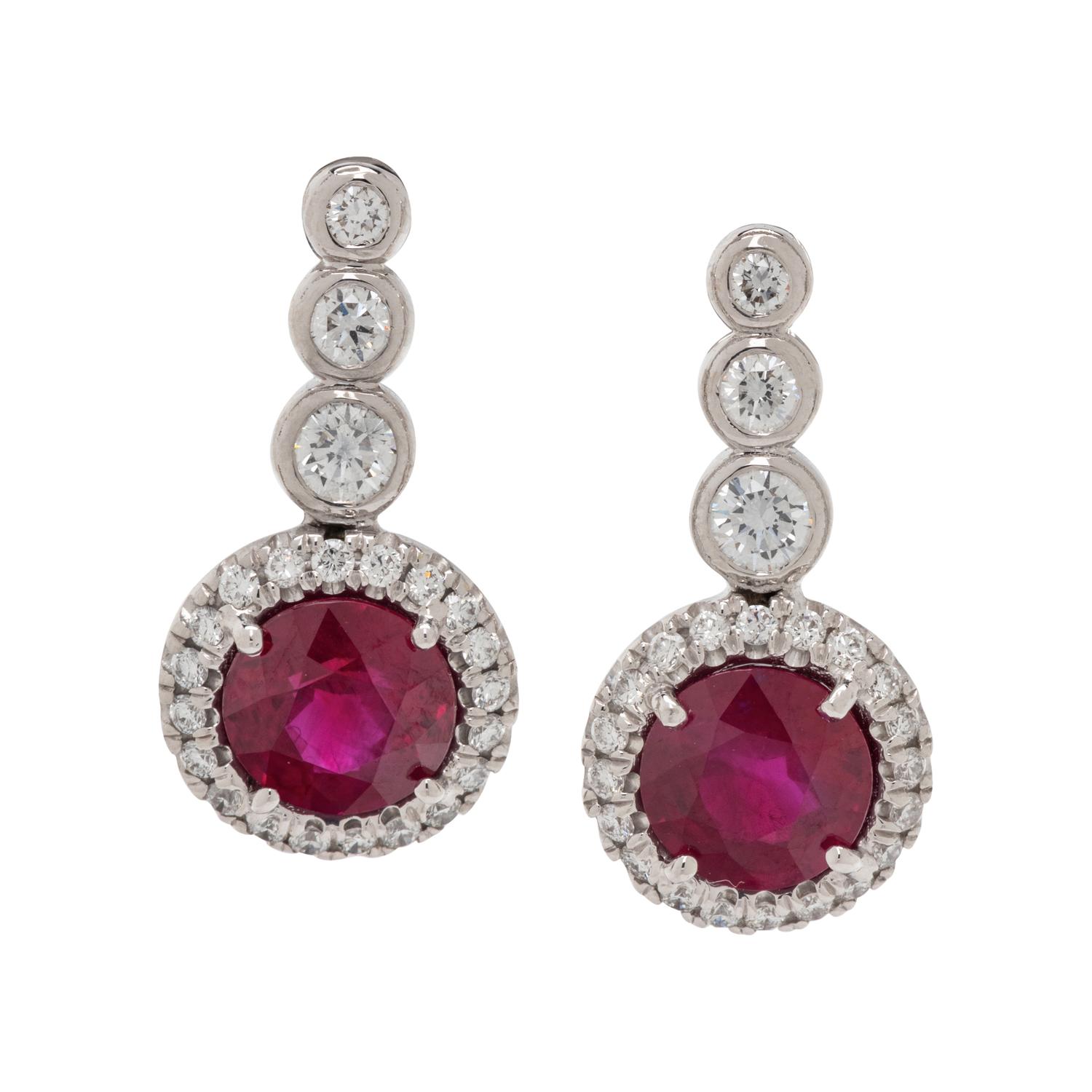 RUBY AND DIAMOND EARRINGS