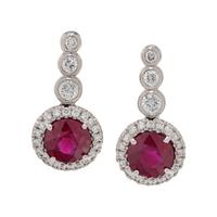 RUBY AND DIAMOND EARRINGS