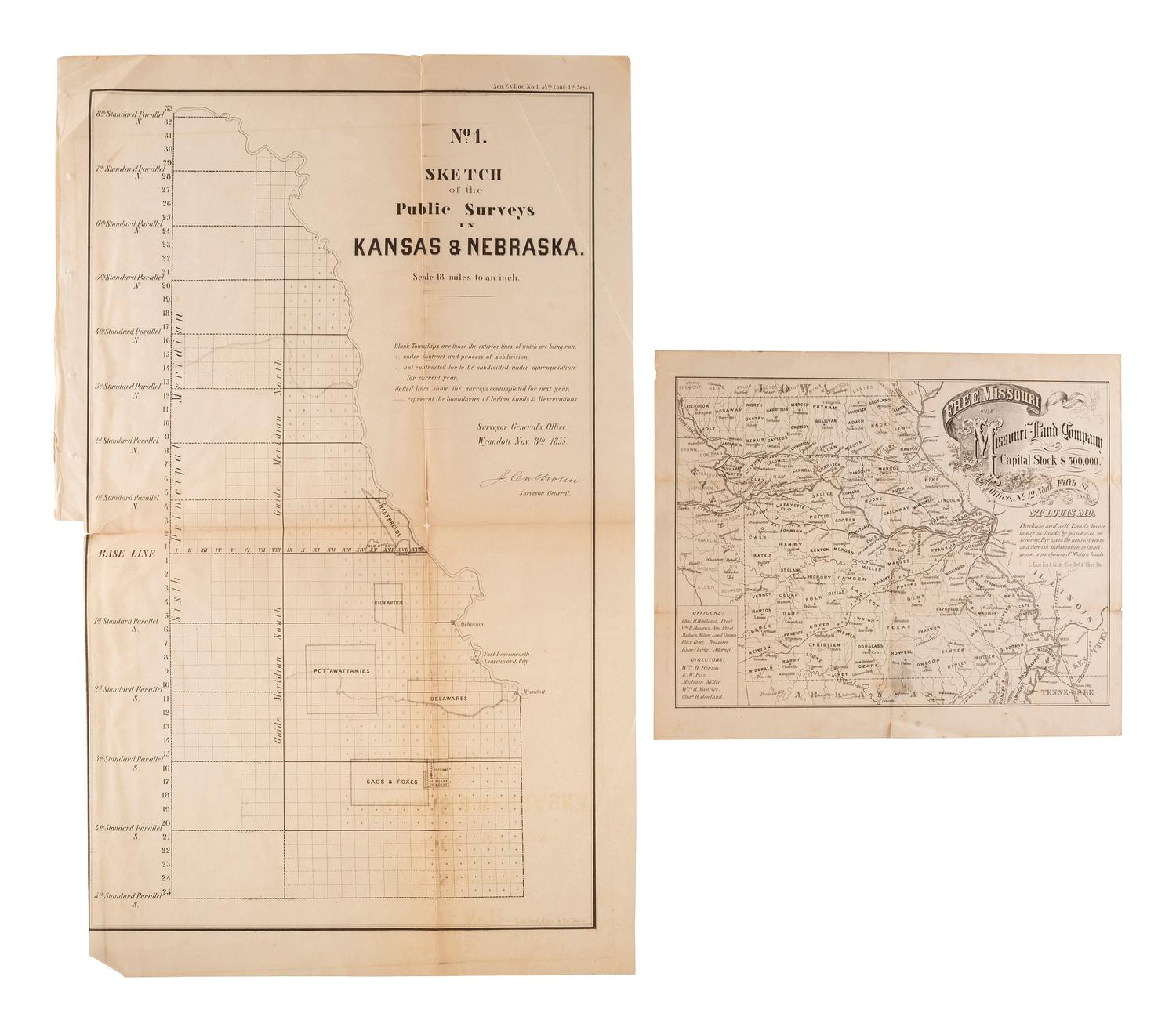 [MAPS & ATLASES]. A large group of 19th century maps, comprising: