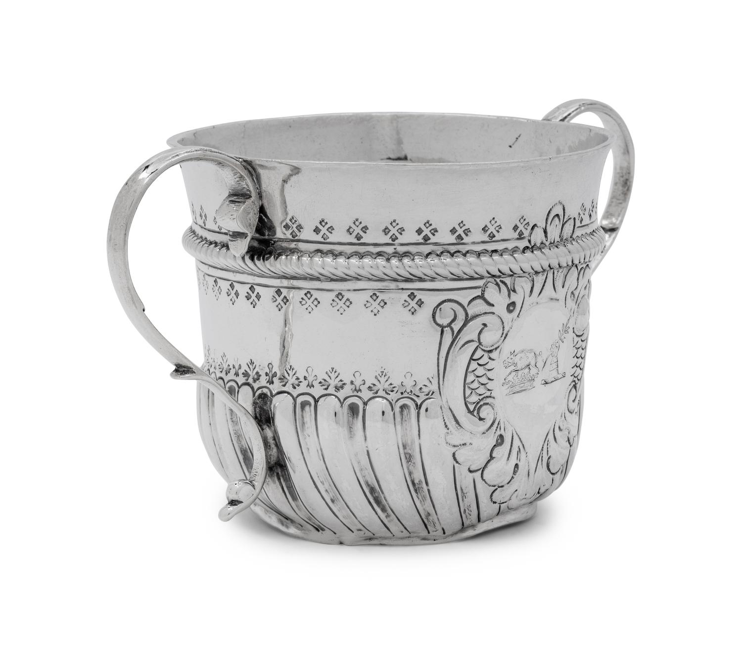 A George I Britannia Silver Caudle Cup
