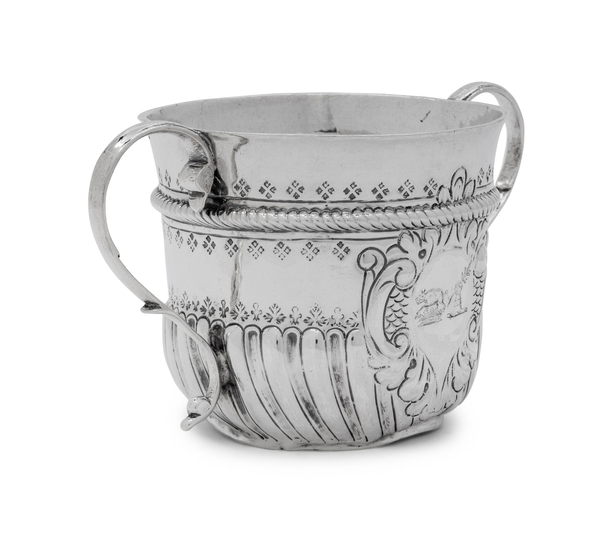 A George I Britannia Silver Caudle Cup