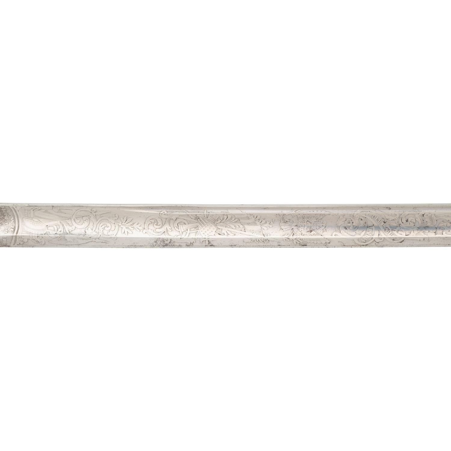 Published Horstman Model 1850 Staff & Field Officers Topographical Engineers Sword Inscribed to Lt. O.G. Wagner - Died of Wounds at Yorktown