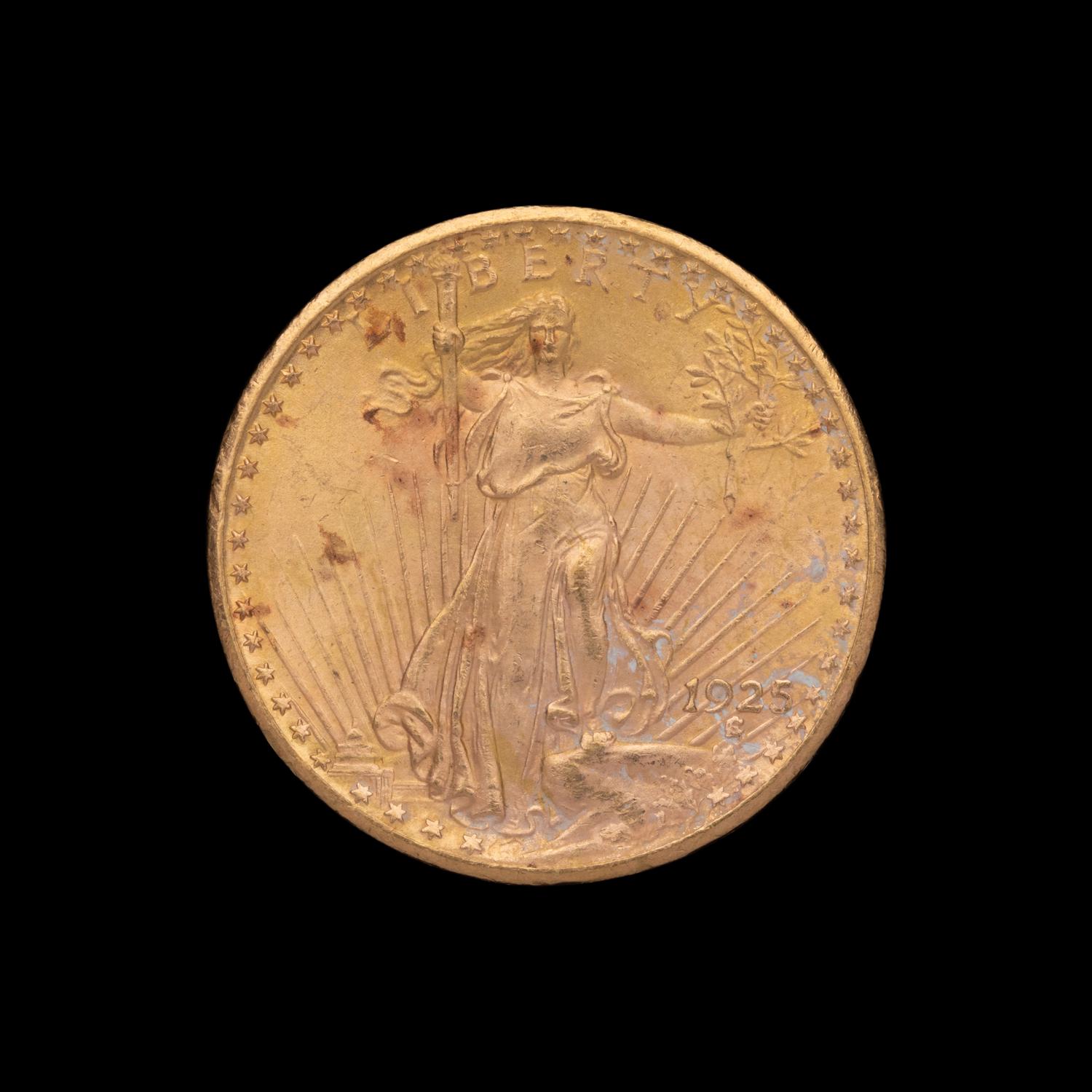 A 1925 Saint Gaudens $20 Gold Coin