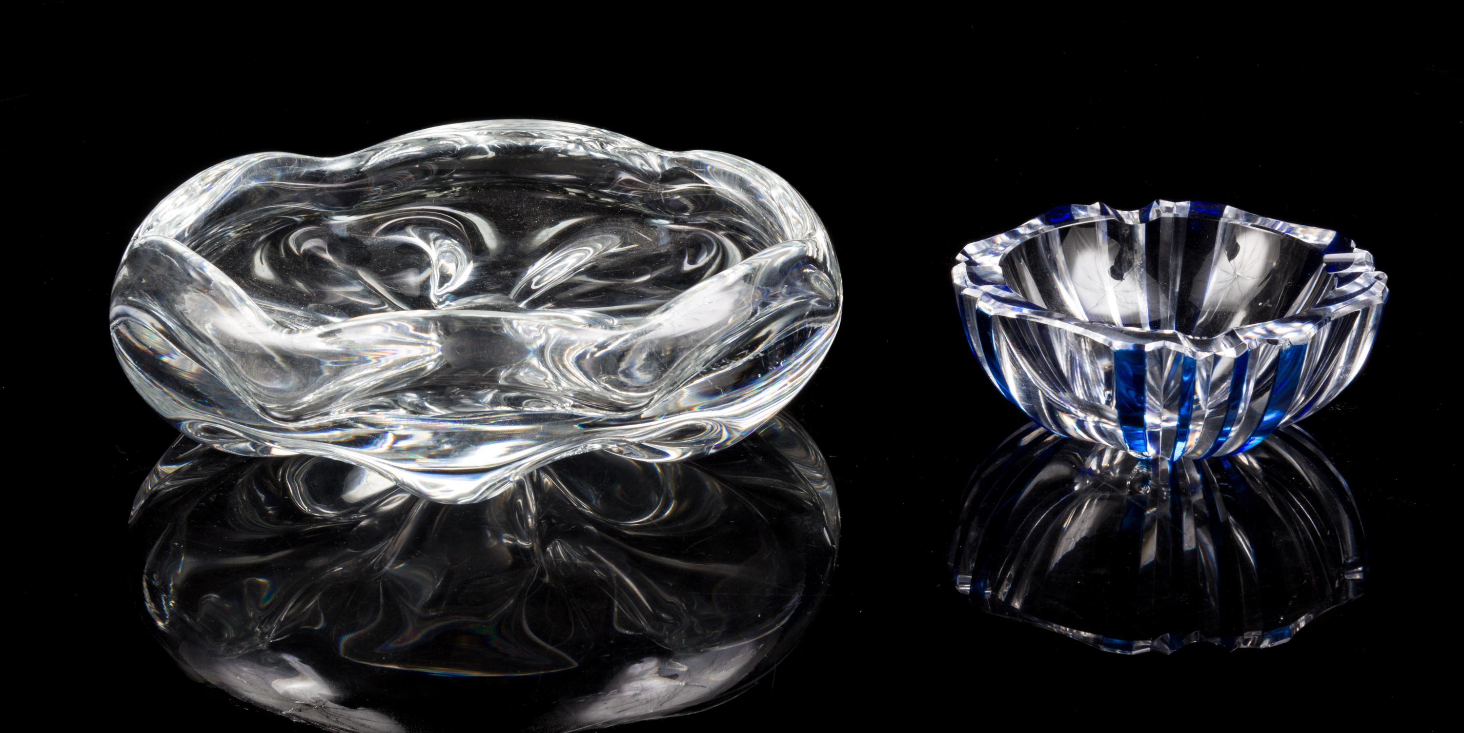A Collection of Glass Table Articles Diameter of largest 8 3/4 inches. — 20TH CENTURY
