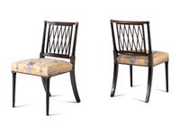 A Set of Ten George III Style Brass Mounted Mahogany Dining Chairs