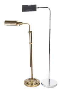 Two Contemporary Floor Lamps Height of taller 48 inches. — 20TH CENTURY