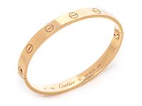 CARTIER, YELLOW GOLD 'LOVE' BANGLE BRACELET