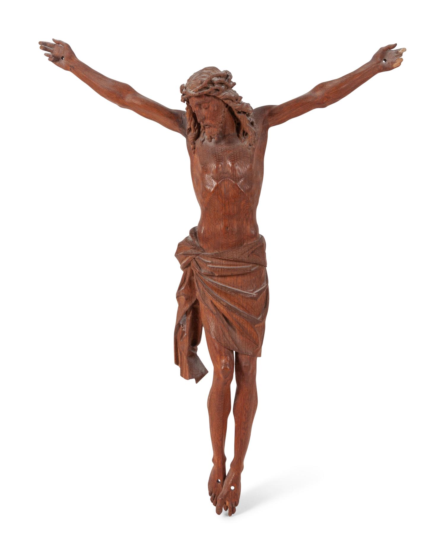 A German Carved Corpus Figure