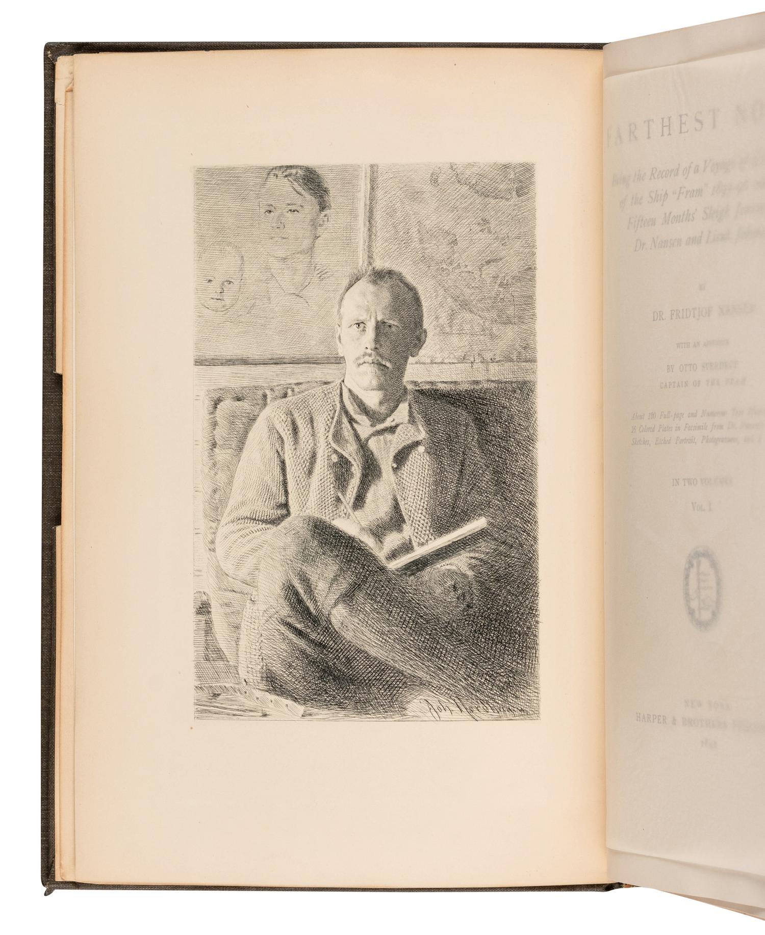 [POLAR/ARCTIC EXPLORATION]. NANSEN, Fridtjof Wedel-Jarlsberg (1861-1930). Farthest North . New York: Harper & Brothers Publishers, 1897.