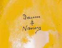 A Daum Nancy 'Winter' Enameled Glass Pillow Vase