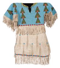 Sioux Girl's Beaded Hide Dress