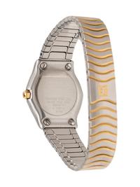 EBEL, 18K YELLOW GOLD, STAINLESS STEEL AND DIAMOND 'WAVE' WATCH