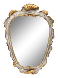 An Italian Baroque Style Silvered and Giltwood Mirror