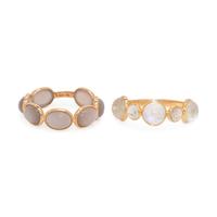COLLECTION OF MOONSTONE RINGS