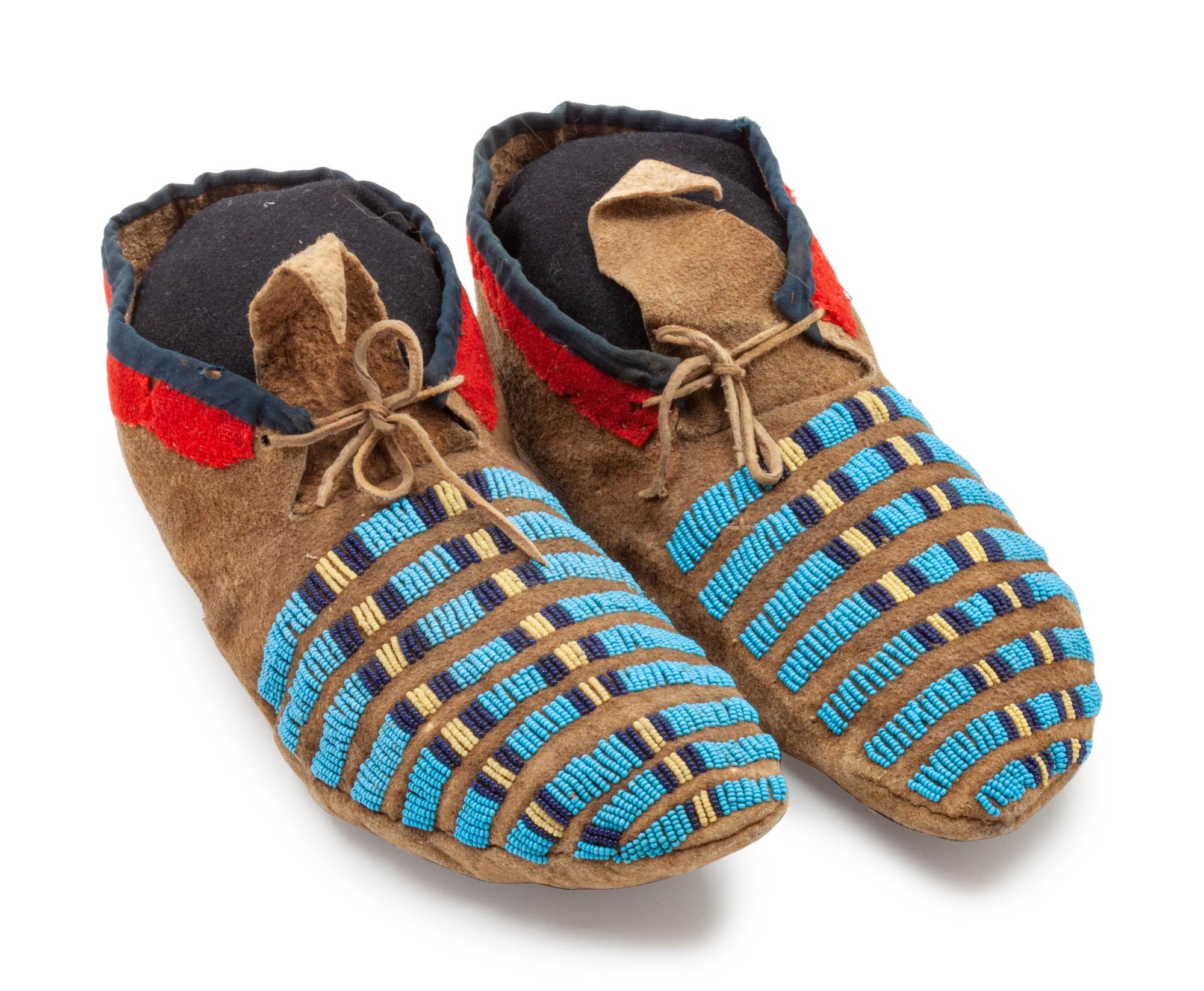 Blackfeet Beaded Hide Moccasins