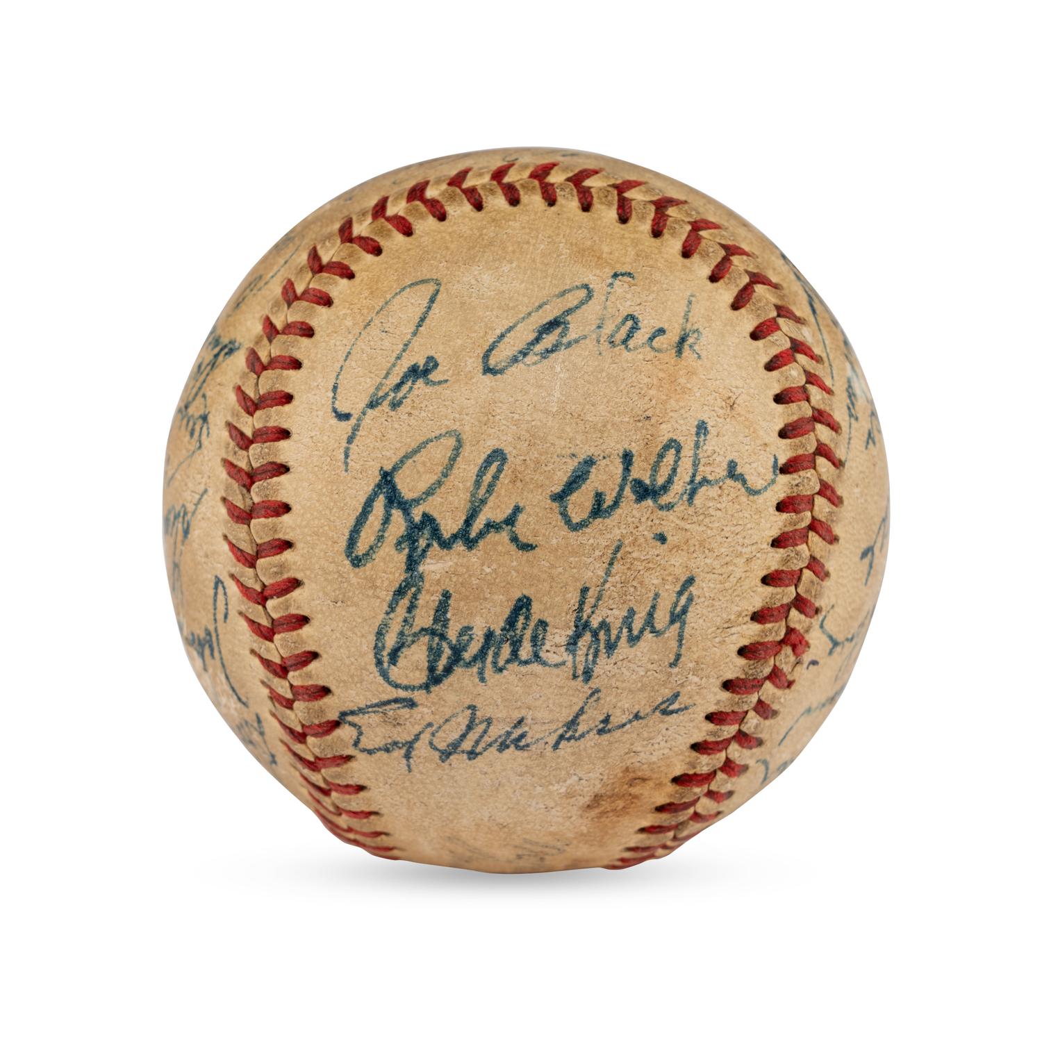 A 1952 Brooklyn Dodgers Team Signed Autograph Baseball