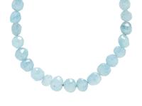 YELLOW GOLD AND AQUAMARINE NECKLACE