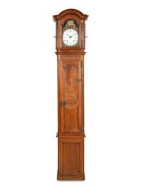 A French Provincial Walnut Longcase Clock