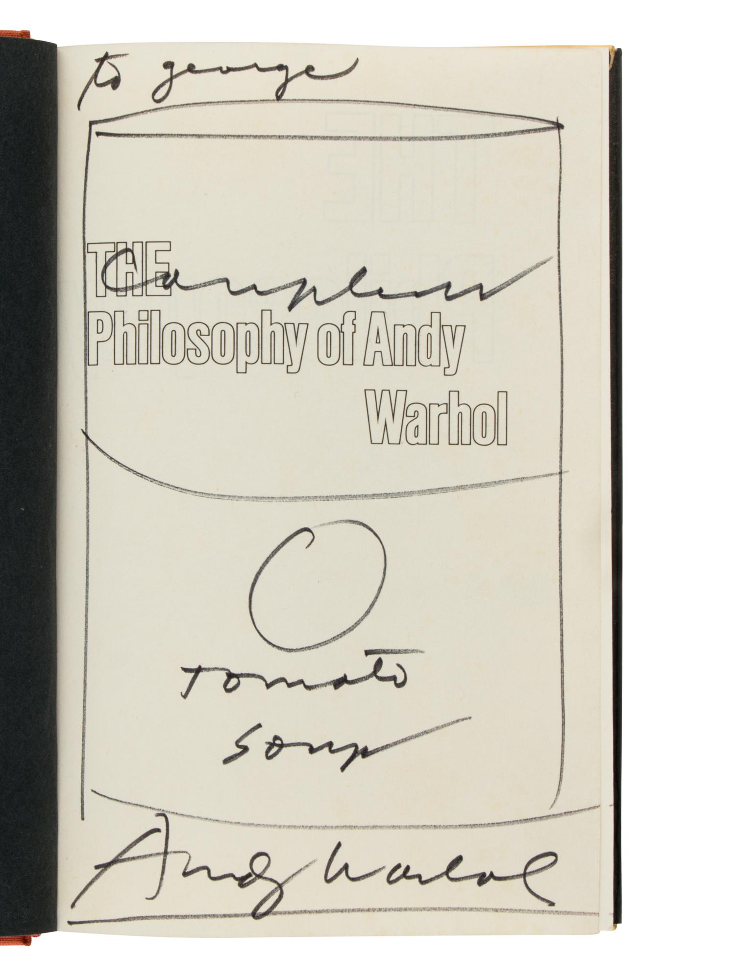 WARHOL, Andy (1928-1987). The Philosophy of Andy Warhol (From A to B & Back Again). New York and London: Harcourt Brace Jovanovich, 1975.