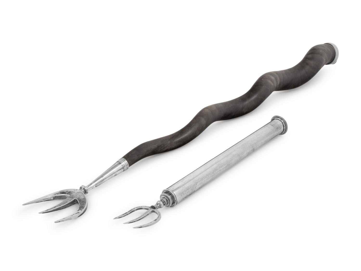 A George III Silver Telescopic Toasting Fork