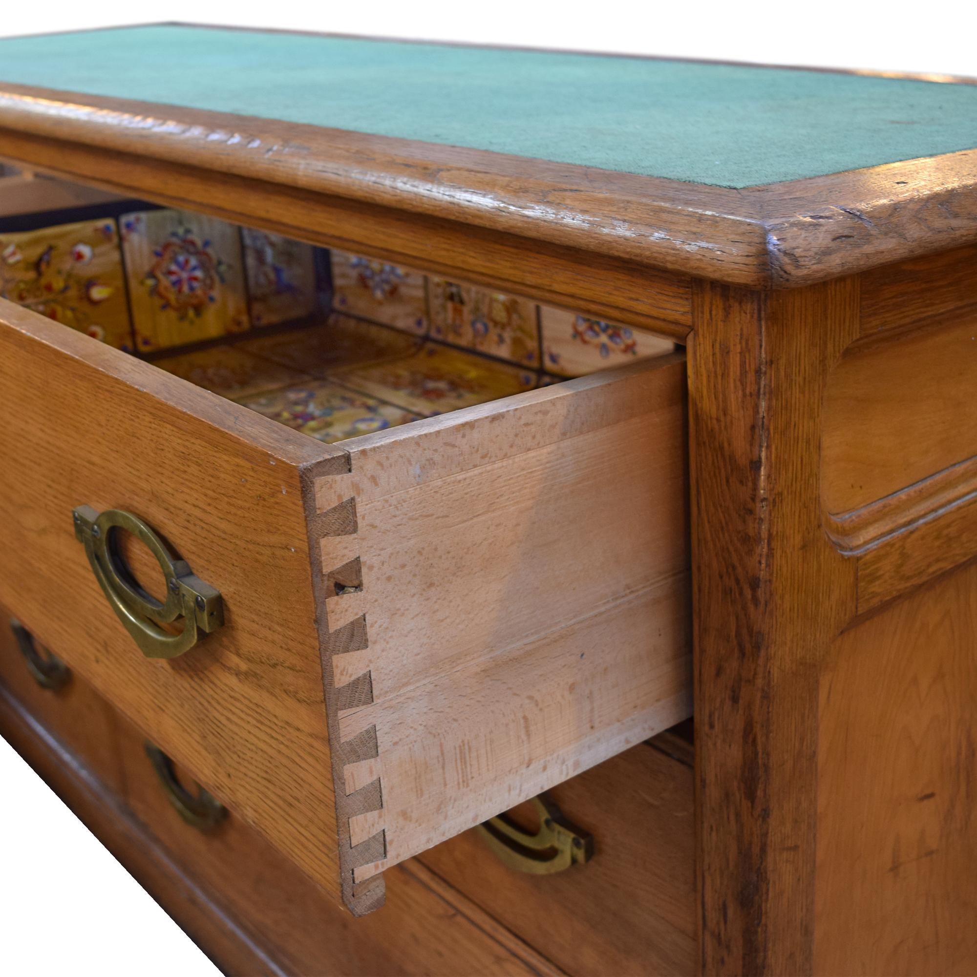 An Oak Store Counter with Six Drawers 59" W x 25.5" D x 33.25" H — France, Circa 1900