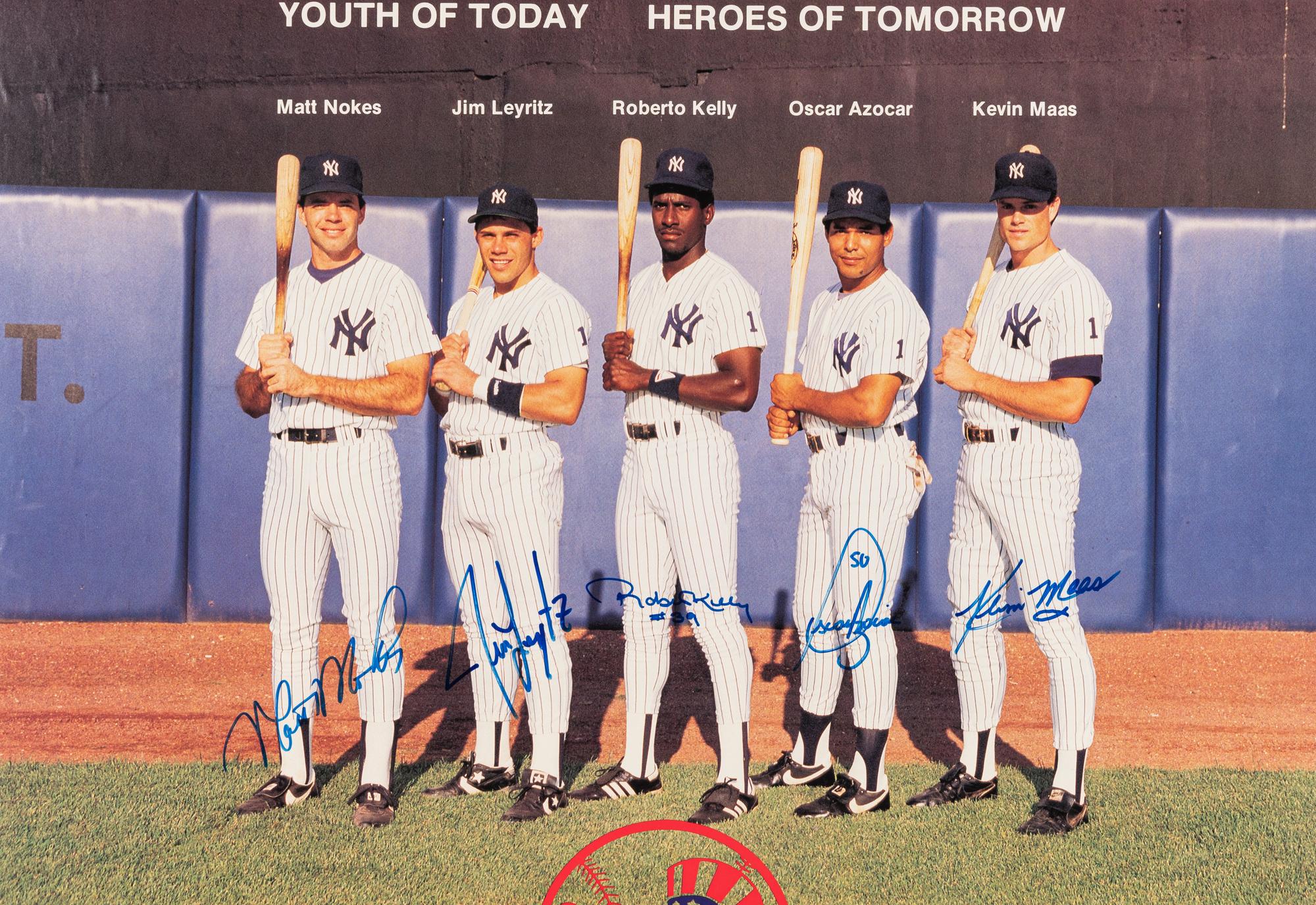 A Large Group of Signed Autograph New York Yankees Items (Including Reggie Jackson and Jim Catfish Hunter),